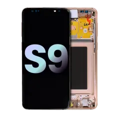 OLED Assembly With Frame Compatible For Samsung Galaxy S9 (Service Pack) (Sunrise Gold)