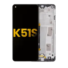LCD Assembly With Frame Compatible For LG K51S (Refurbished) (All Colors)