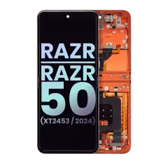 Main OLED Assembly Compatible For Motorola Razr / Razr 50 (XT2453 / 2024) (Genuine OEM) (Spritz Orange)