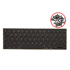 Keyboard W/ Backlight & Screws Compatible For MacBook Pro 13" (A1989 / Late 2018 / Early 2019) / Pro 15" Touch Bar (A1990 / Late 2018 / Early 2019) (UK English)