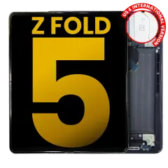 Inner OLED Assembly With Frame Compatible For Samsung Galaxy Z Fold 5 5G (US & International) (Refurbished) (Phantom Black)