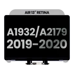 Complete LCD Display Assembly Compatible For MacBook Air 13" Retina (A1932 / Mid 2019) (A2179 / Early 2020) (Used OEM Pull: Grade A) (Space Gray)