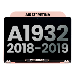 Complete LCD Display Assembly Compatible For MacBook Air 13" Retina (A1932 / Late 2018 / Early 2019) (Used OEM Pull: Grade A) (Rose Gold)