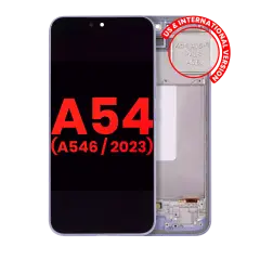 OLED Assembly With Frame Compatible For Samsung Galaxy A54 5G (A546 / 2023) (US & International Version) (Aftermarket Plus) (Violet)