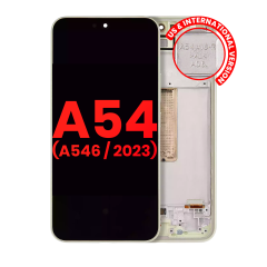 OLED Assembly With Frame Compatible For Samsung Galaxy A54 5G (A546 / 2023) (US & International Version) (Aftermarket Plus) (Lime)