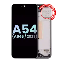 OLED Assembly With Frame Compatible For Samsung Galaxy A54 5G (A546 / 2023) (US & International Version) (Service Pack) (Graphite)
