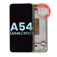 OLED Assembly With Frame Compatible For Samsung Galaxy A54 5G (A546 / 2023) (US & International Version) (Service Pack) (Lime)