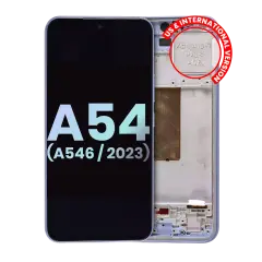 OLED Assembly With Frame Compatible For Samsung Galaxy A54 5G (A546 / 2023) (US & International Version) (Service Pack) (Violet)