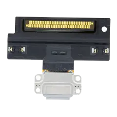 Charging Port Flex Cable For iPad Air 3 (Soldering Required) (White) (Premium) (White)