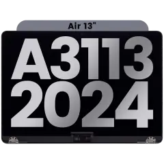 Complete LCD Display Assembly Compatible For MacBook Air 13" (A3113 / 2024) (Used OEM Pull: Grade A) (Midnight)
