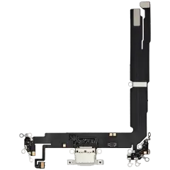 Charging Port Flex Cable Compatible For iPhone 16 Plus (Aftermarket Plus) (White)