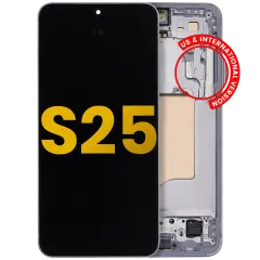 OLED Assembly With Frame Compatible For Samsung Galaxy S25 5G  (US & International Version) (Refurbished) (Icy Blue)