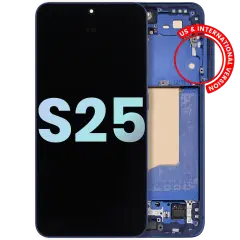 OLED Assembly With Frame Compatible For Samsung Galaxy S25 5G (US & International) (Service Pack) (Navy)