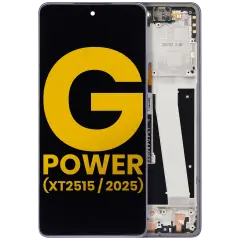LCD Assembly With Frame Compatible For Motorola Moto G Power 5G (XT2515 / 2025) (Refurbished) (Slate Gray)