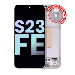 OLED Assembly With Frame Compatible For Samsung Galaxy S23 FE 5G (US & International Version) (Service Pack) (Mint / Cream / Purple / Indigo / Tangerine)