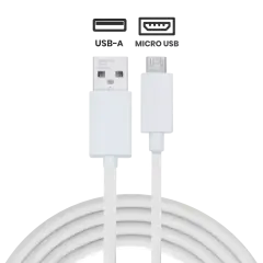 Micro USB To USB Type A Cable With Power Adaptor (Generic) (White)
