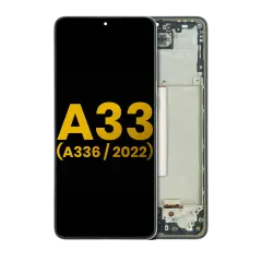 LCD Assembly With Frame Compatible For Samsung Galaxy A33 5G (A336 / 2022) (Refurbished) (Black)