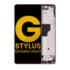 OLED Assembly With Frame Compatible For Motorola Moto G Stylus 5G (XT2419 / 2024) (Refurbished) (Scarlet Wave)