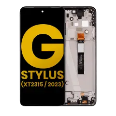 LCD Assembly With Frame Compatible For Motorola Moto G Stylus 5G (XT2315 / 2023) (Refurbished) (Cosmic Black)