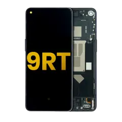 OLED Assembly With Frame Compatible For OnePlus 9RT 5G (Refurbished) (Hacker Black)