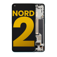 OLED Assembly With Frame Compatible For OnePlus Nord 2 5G (Refurbished) (Green Wood)