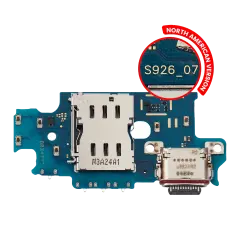 Charging Port Board With Sim Card Reader Compatible For Samsung Galaxy S24 Plus 5G (S926U) (US Version) (Premium)