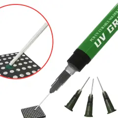 PCB UV Green Curable Solder Mask With 3pcs 6mm Super Thin Needles (2UUL)