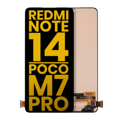 OLED Assembly Without Frame Compatible For Xiaomi Redmi Note 14 4G / Note 14 5G / Poco M7 Pro 5G (Refurbished) (All Colors)