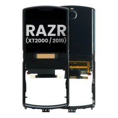 Outer OLED Assembly With Frame For Motorola Razr (XT2000 / 2019) (Genuine OEM) (Noir Black)