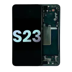 OLED Assembly With Frame Compatible For Samsung Galaxy S23 5G (US & International) (Service Pack) (Phantom Black)