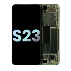 OLED Assembly With Frame Compatible For Samsung Galaxy S23 5G (US & International) (Service Pack) (Cream)