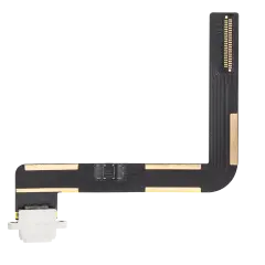 Charging Port Flex Cable Compatible For iPad Air 1 / iPad 5 (2017) / iPad 6 (2018) (Soldering Required) (Premium) (White)