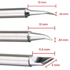 T12 / C12 Iron Tips (3 Piece Set) (Aixun)