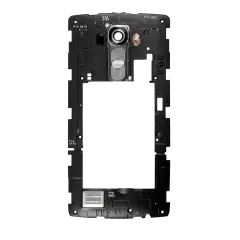 Back Housing Bezel Panel Frame With Power & Volume Button Flex Compatible For LG G4 (Black)
