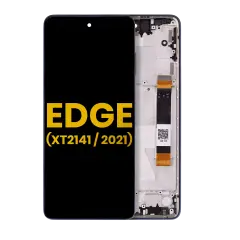 LCD Assembly With Frame Compatible For Motorola Edge 5G (XT2141 / 2021) (Refurbished) (Nebula Blue)