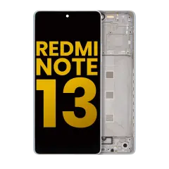 OLED Assembly With Frame Compatible For Xiaomi Redmi Note 13 5G (Refurbished) (White)