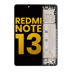 OLED Assembly With Frame Compatible For Xiaomi Redmi Note 13 5G (Refurbished) (Black)