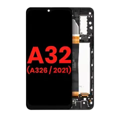 LCD Assembly With Frame Compatible For Samsung Galaxy A32 5G (A326 / 2021) (All Models) (Aftermarket Plus) (Awesome Black)