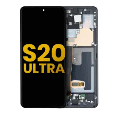 OLED Assembly With Frame Compatible For Samsung Galaxy S20 Ultra 5G (Refurbished) (Cosmic Black)