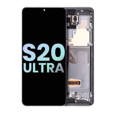 OLED Assembly With Frame Compatible For Samsung Galaxy S20 Ultra 5G (Service Pack) (Cosmic Gray)