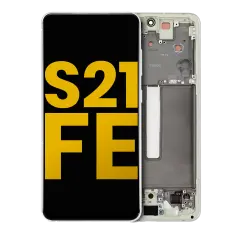 OLED Assembly With Frame Compatible For Samsung Galaxy S21 FE 5G (US & International) (Refurbished) (Olive Green)