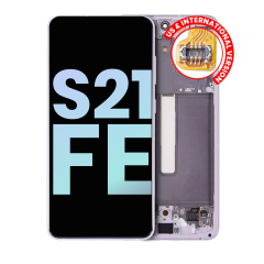 OLED Assembly With Frame Compatible For Samsung Galaxy S21 FE 5G (US & International Version) (Service Pack) (Lavender)