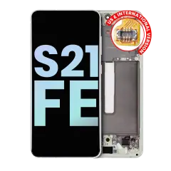 OLED Assembly With Frame Compatible For Samsung Galaxy S21 FE 5G (US & International Version) (Service Pack) (Olive Green)