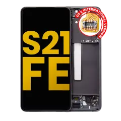 OLED Assembly With Frame Compatible For Samsung Galaxy S21 FE 5G (US & International Version) (Refurbished) (Graphite)
