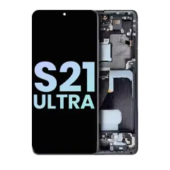 OLED Assembly With Frame Compatible For Samsung Galaxy S21 Ultra 5G (Service Pack) (Phantom Navy)