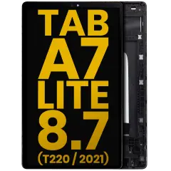 LCD Assembly With Frame Compatible For Samsung Galaxy Tab A7 Lite 8.7" (2021) (T220) (WiFi Version) (Refurbished) (Black)