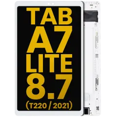 LCD Assembly With Frame Compatible For Samsung Galaxy Tab A7 Lite 8.7" (2021) (T220) (WiFi Version) (Refurbished) (White)