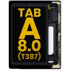 LCD Assembly With Frame For Samsung Galaxy Tab A 8.0" (T387) (2018) (Refurbished) (Black)