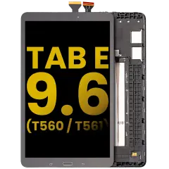 LCD Assembly With Frame Compatible For Samsung Galaxy Tab E 9.6" (T560 / T561) (Refurbished) (Black)