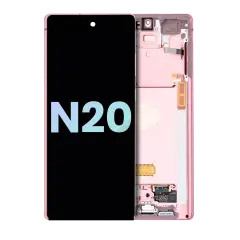 OLED Assembly With Frame Compatible For Samsung Galaxy Note 20 5G (Service Pack) (Mystic Bronze)